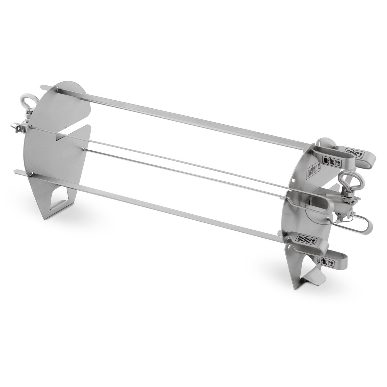 Weber 7675 CRAFTED Rotisserie Skewers - Skewers & Holder Side View thumbnail
