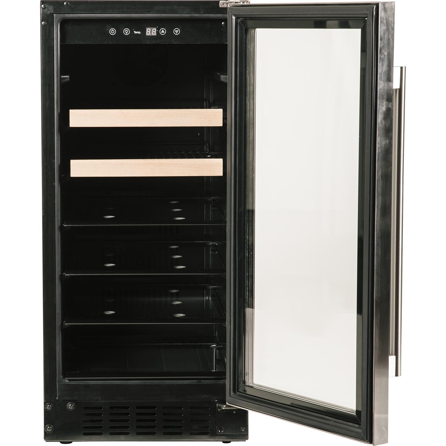 Azure 15-Inch 3 Cu. Ft. Beverage Center - Stainless Steel - Front View W/ Door Open thumbnail