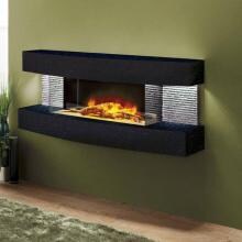 Evolution Fires FWMCG Miami Curve 48-Inch Wall Mount Electric Fireplace - Graphite