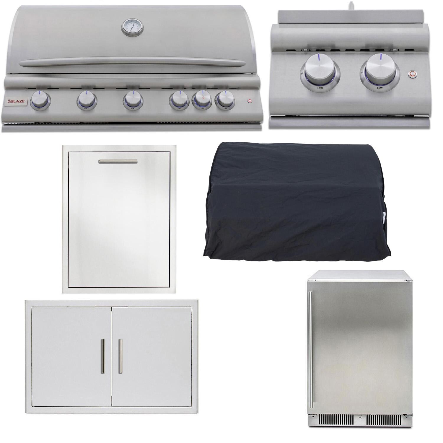 Blaze BLZ-5LTE3-NG LTE+ 6-Piece 40-in Natural Gas Outdoor Kitchen Package - White Background thumbnail