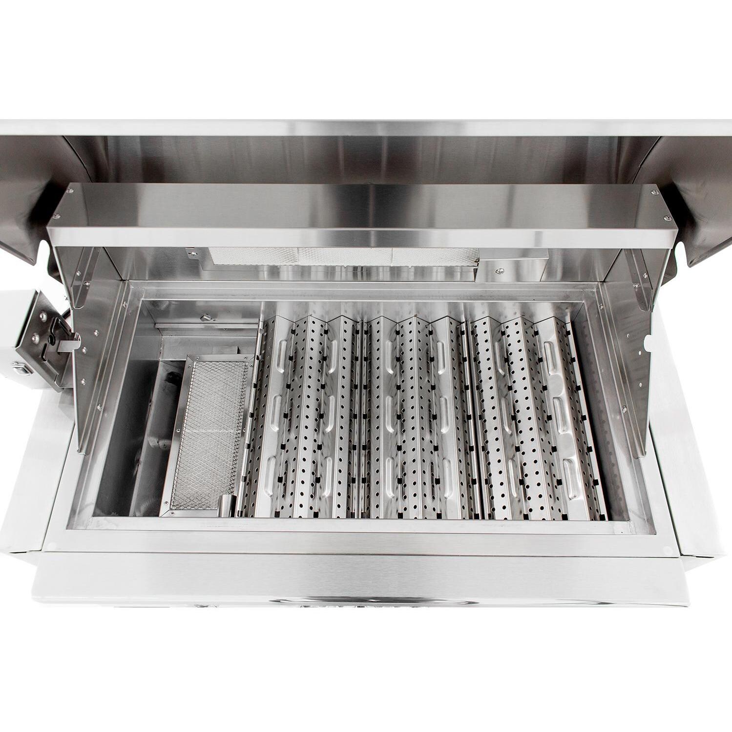 Coyote S-Series 36-Inch Built-In Gas Grill - Interior View - Flame Tamers thumbnail