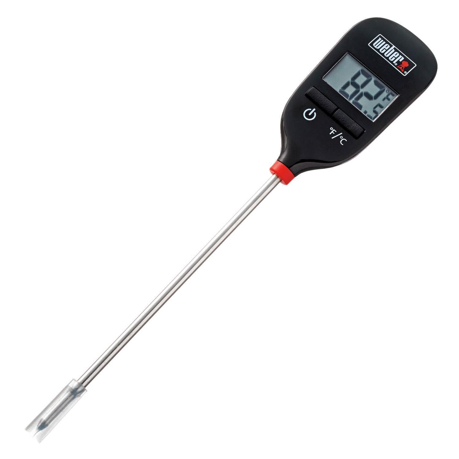 Weber 6750 Original Instant-Read Digital Thermometer - Angled View thumbnail