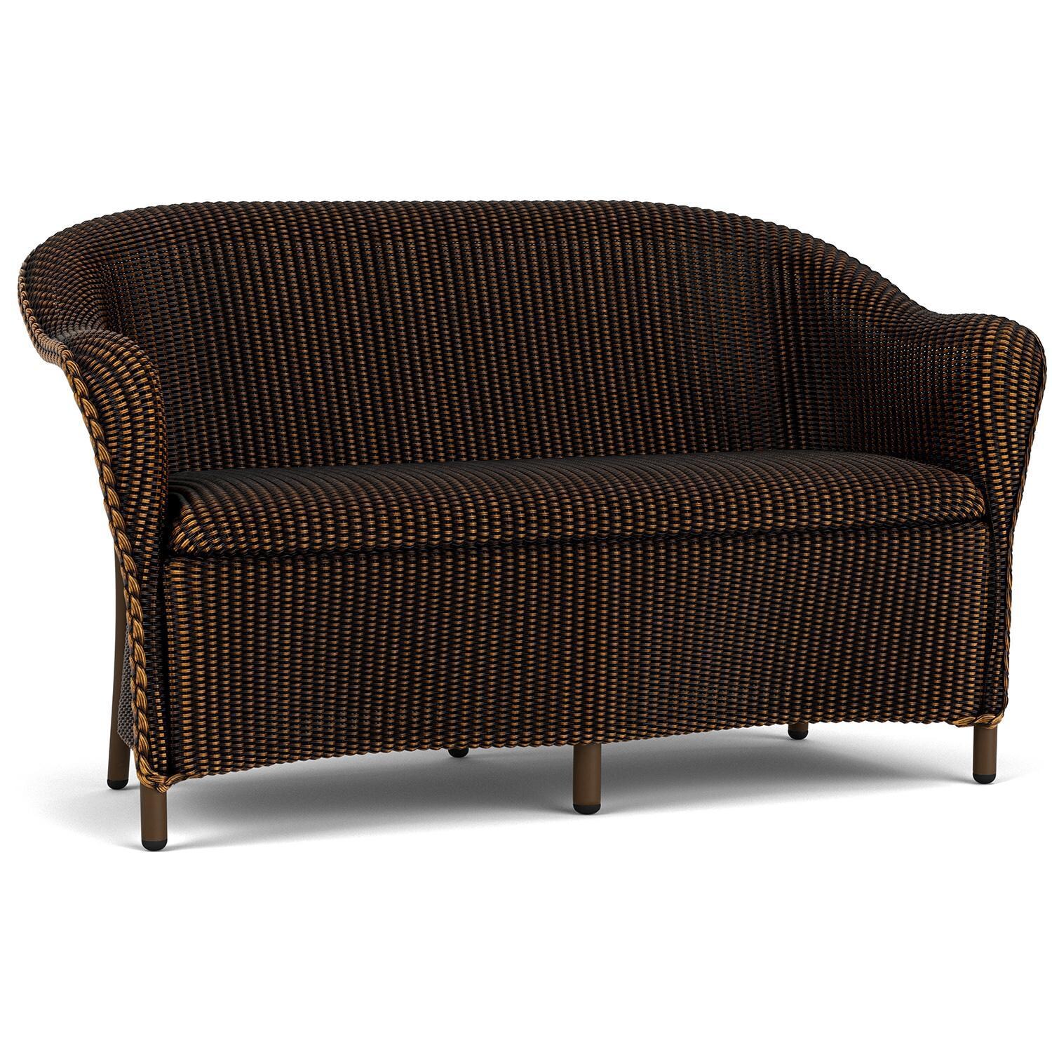 Lloyd Flanders Reflections 3-Piece Seating Set W/ Spring Rockers in Mink Finish - Loveseat Angled thumbnail