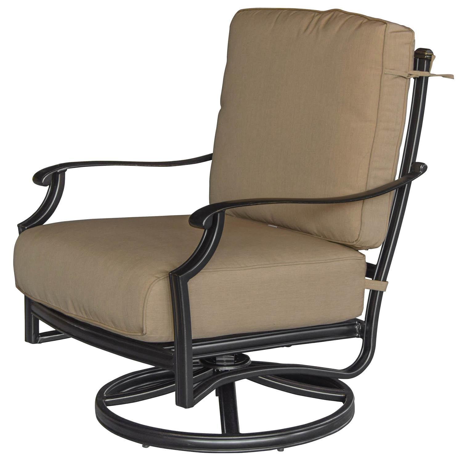 Bocage 4 Piece Cast Aluminum Patio Conversation Set W/ Loveseat, Swivel