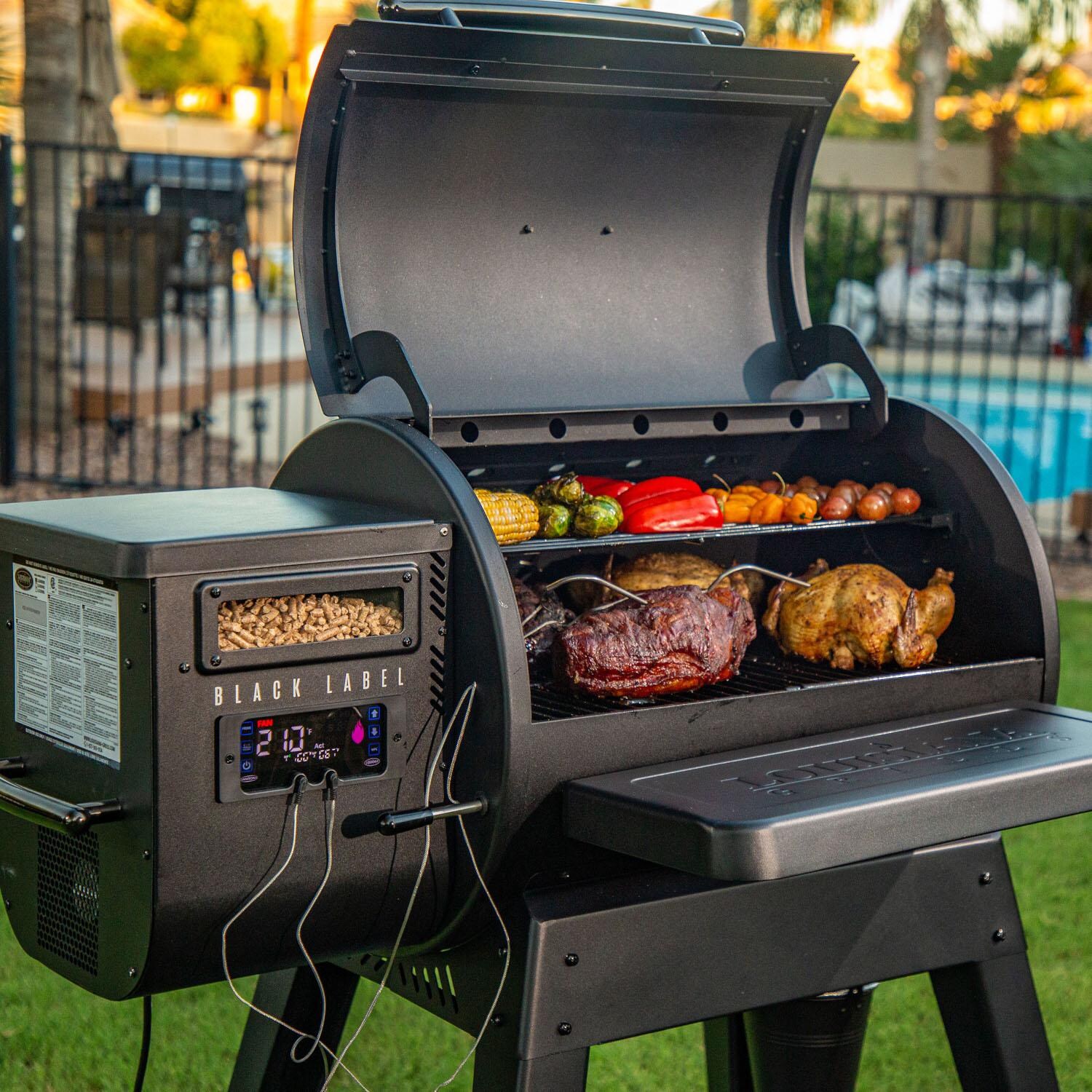 Louisiana Grills - 10638 - LG0800BL Black Label Series Pellet Grill - In Use thumbnail