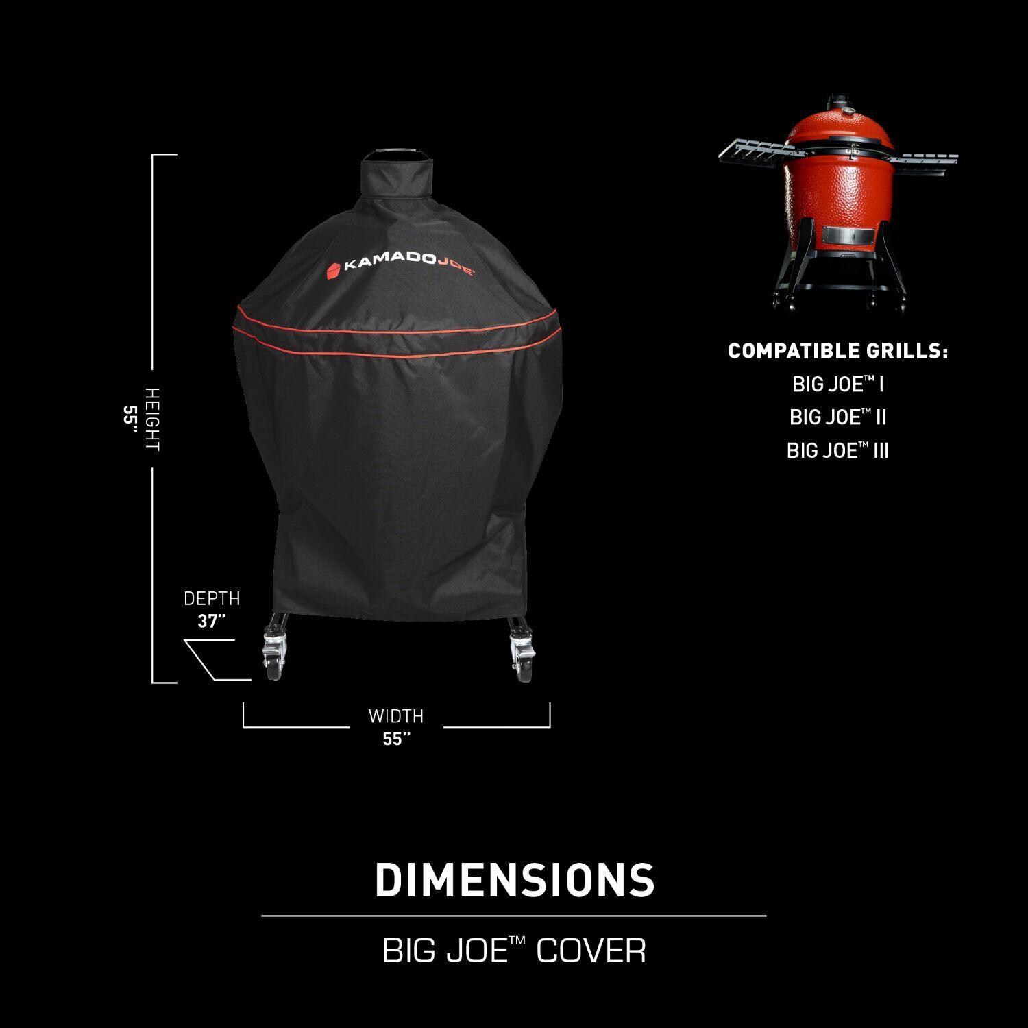 Kamado Joe Big Joe III 24-in Ceramic Kamado Grill Bundle - Big Joe Grill Cover Dimensions - Detail thumbnail