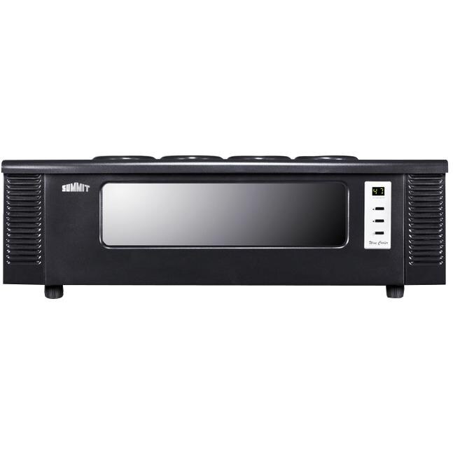Summit 28-Inch 8 Bottle Countertop Wine Chiller - Jet Black - STC1