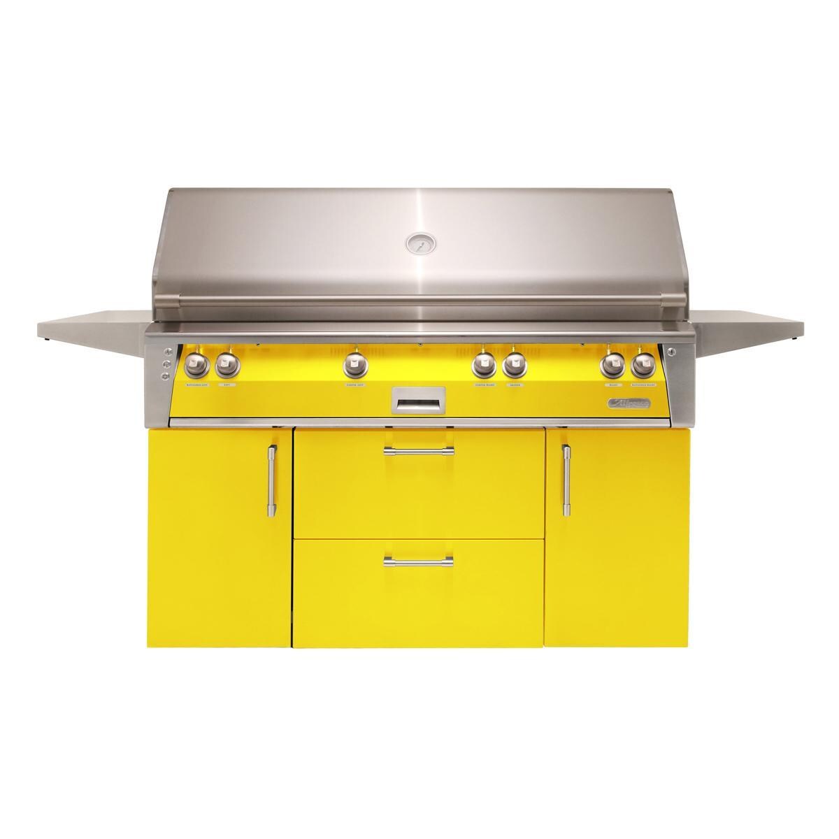 Alfresco Grills ALXE-56BFGC-LP-S1023 Alfresco ALXE 56-Inch Freestanding Propane All Grill With Sear Zone And Rotisserie in Traffic Yellow thumbnail