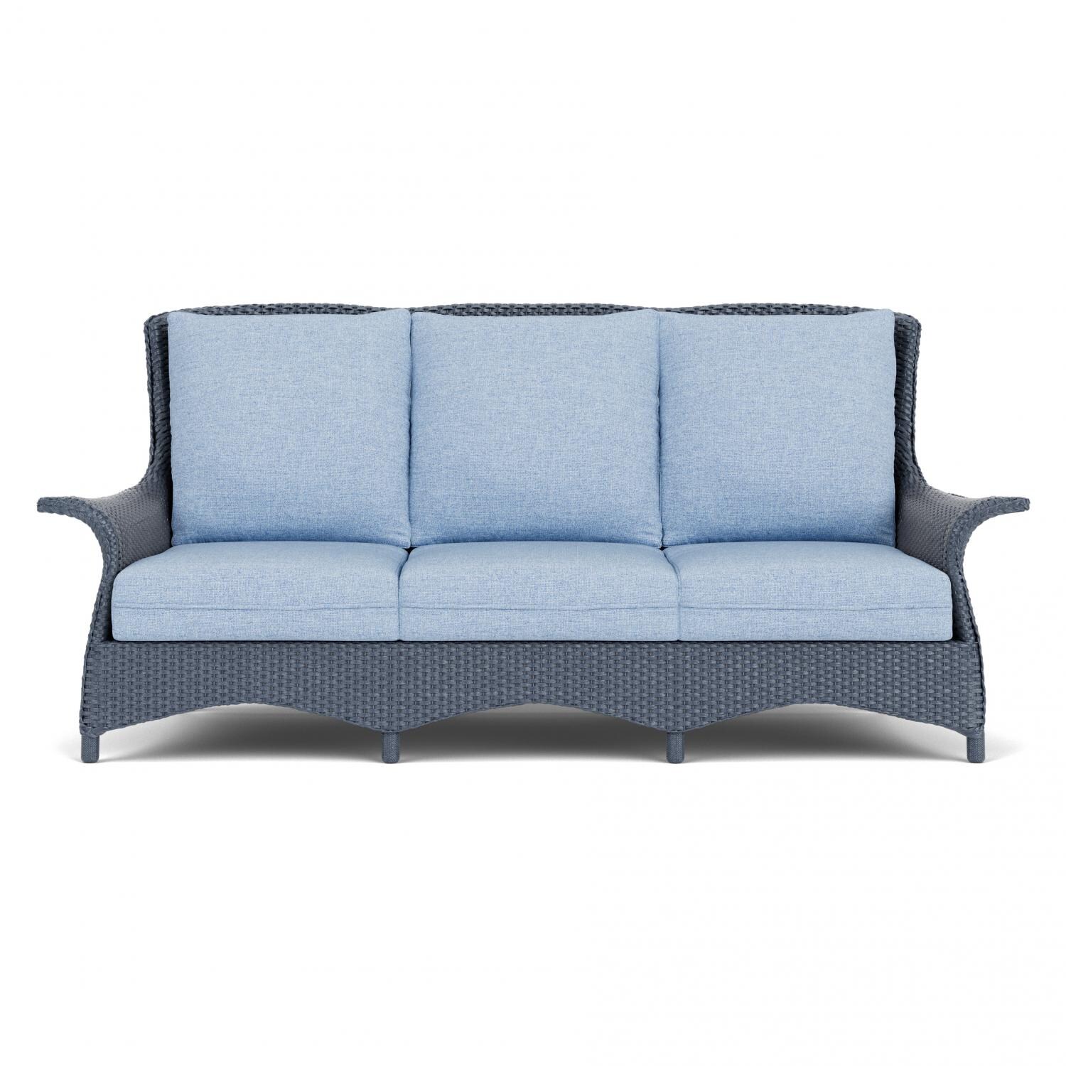 Lloyd Flanders Mandalay Sofa In Denim Blue Finish With Demo Skyway Fabric thumbnail