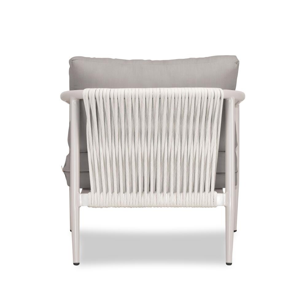 Lakeview Midnight Cove Aluminum Club Chair in Urban Stone/Carrera/Canvas Charcoal - Back - White Background thumbnail
