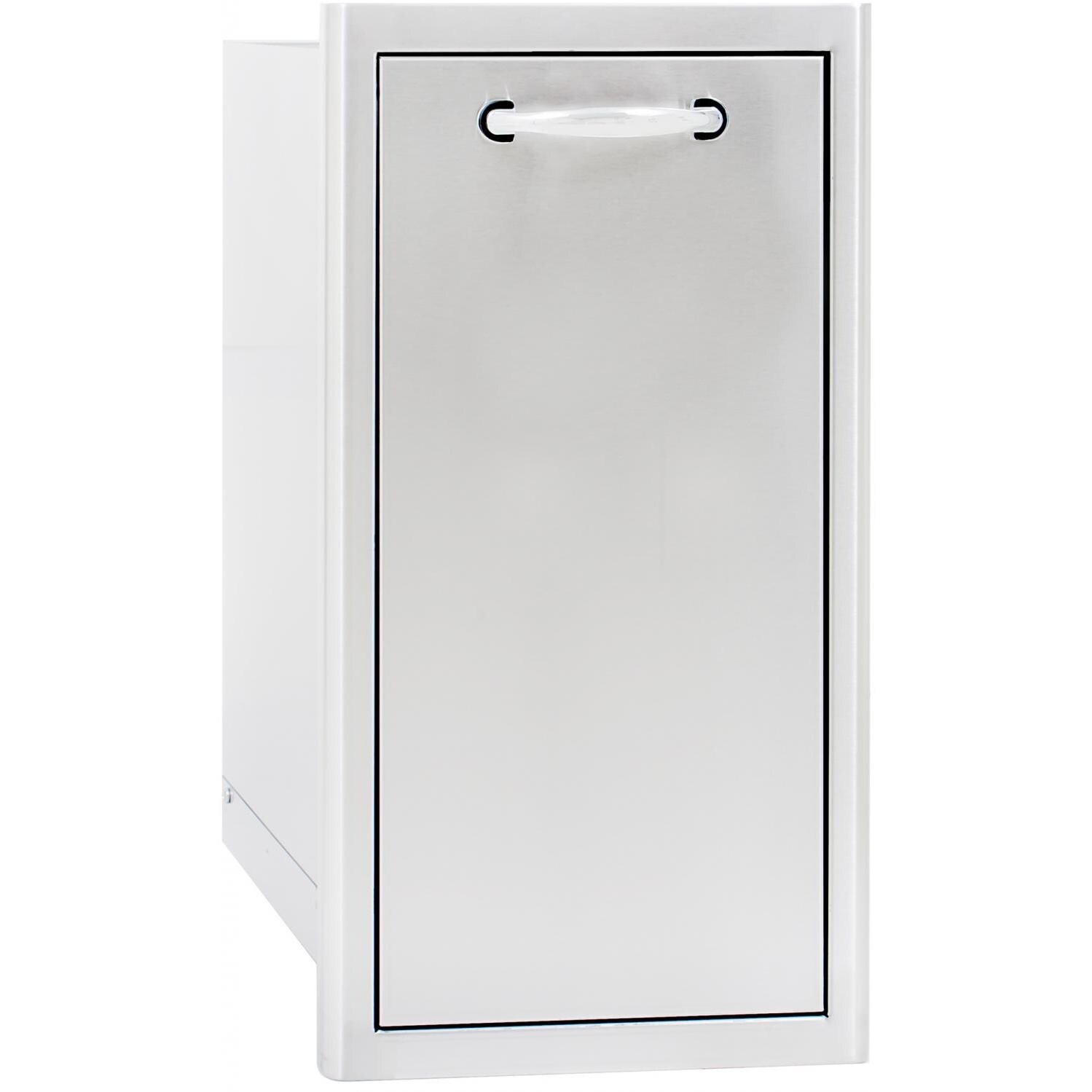 Blaze 13-Inch Narrow Roll-Out Stainless Steel Trash Bin - BLZ-TRNW-DRW image