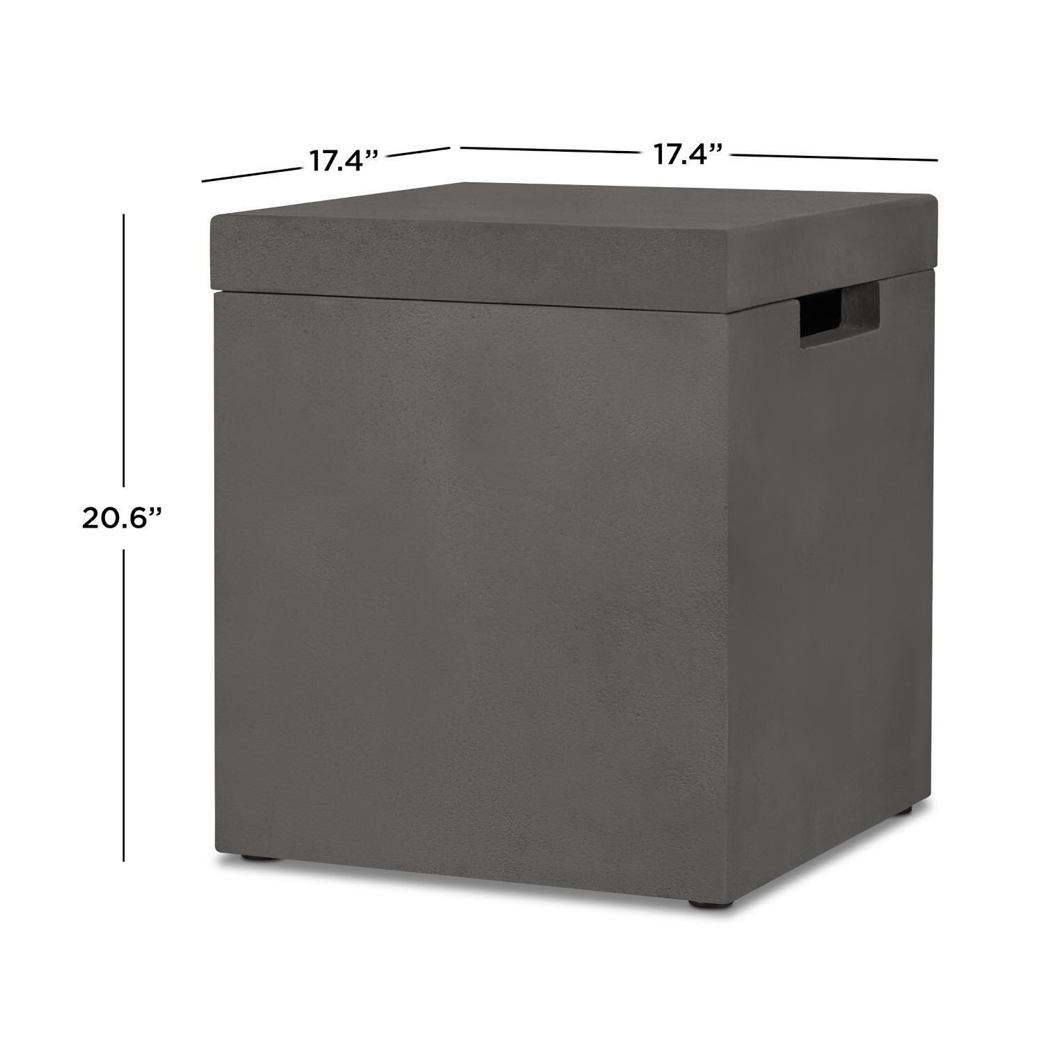 BBQGuys Signature 357-CBN Olliewood Propane Tank Cover - Carbon - Dimensions - Diagram thumbnail