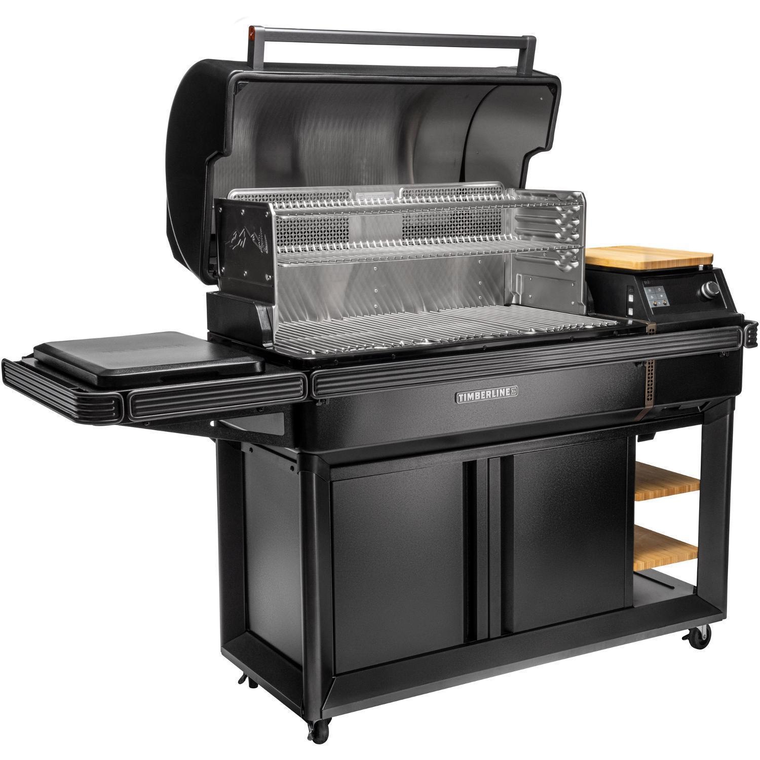 Traeger All-New Timberline XL Wi-Fi Controlled Wood Pellet Grill w/ WiFire 5 Pc Bundle - Pellet Bin in Cabinet - Detail thumbnail