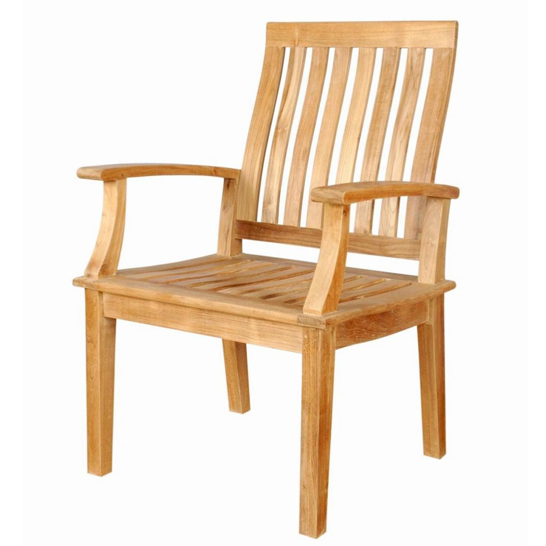 Anderson Teak Brianna Teak Patio Dining Arm Chair thumbnail