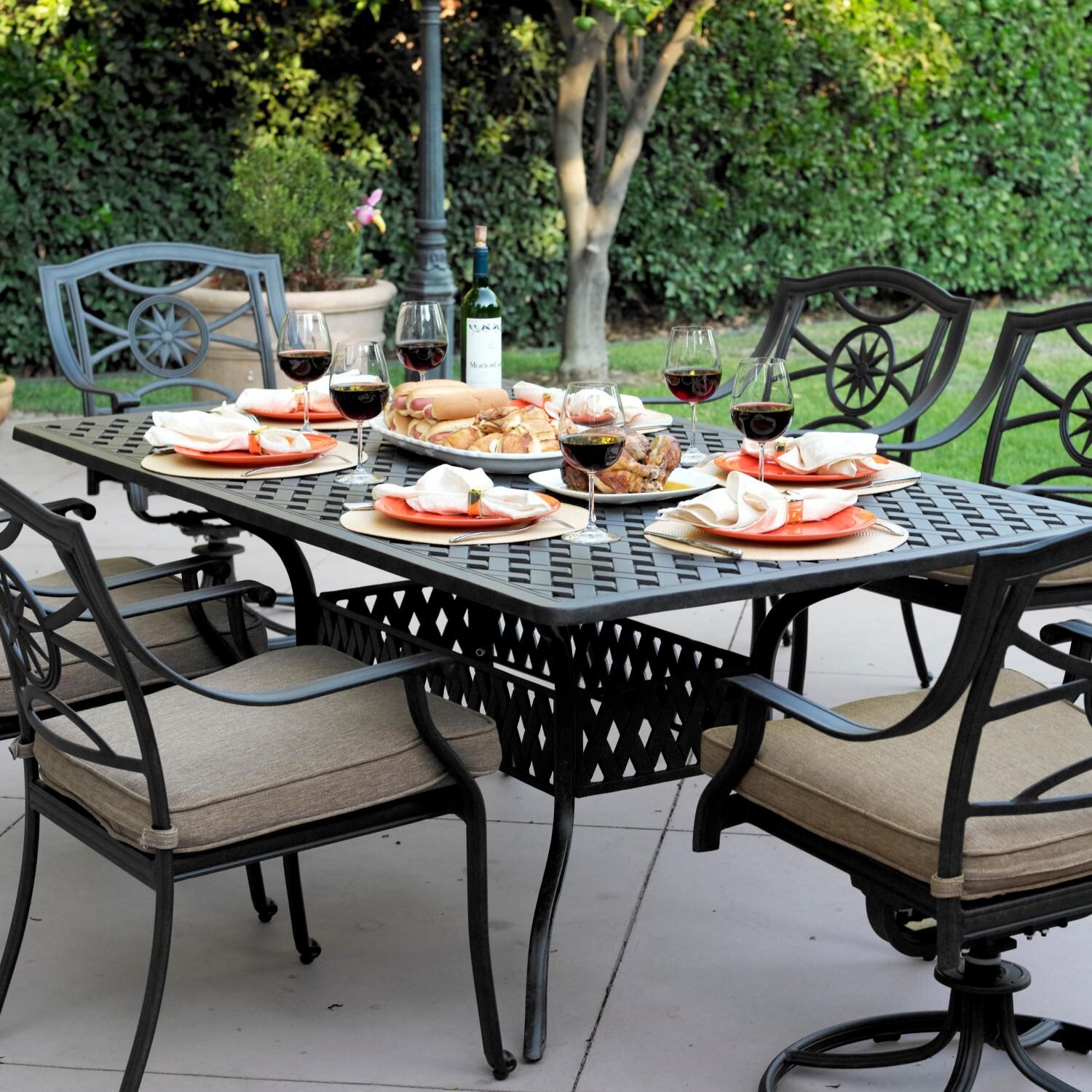 Darlee Ten Star 7 Piece Cast Aluminum Patio Dining Set : BBQGuys