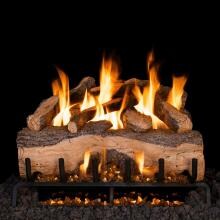 Peterson Real Fyre 39-Inch Mountain Crest Split Oak Gas Log Set With Vented Propane ANSI Certified G31 Triple-Tier Burner - Manual Safety Pilot