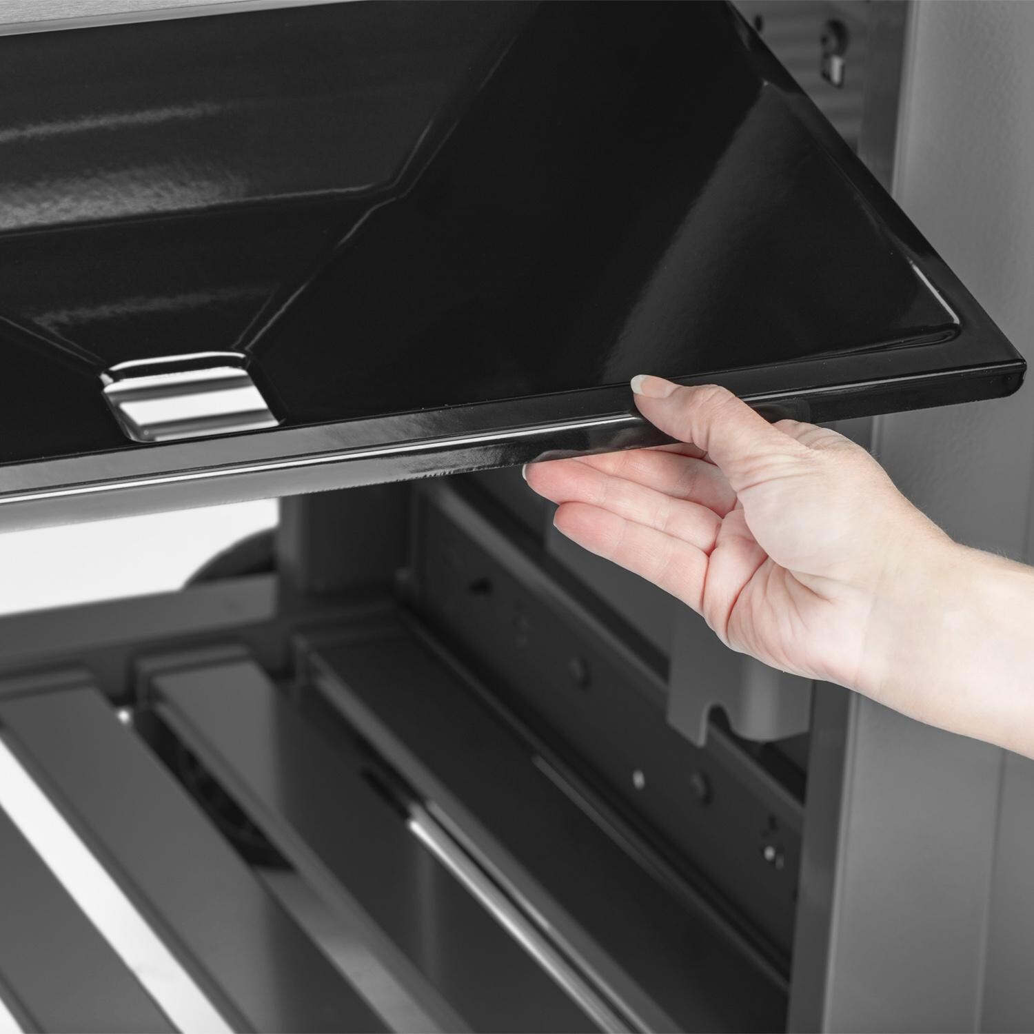 Weber Genesis II 61032201 SE-330 Special Edition Propane Gas Grill - Crimson (2019) - Grease Management System With Removable Pan thumbnail