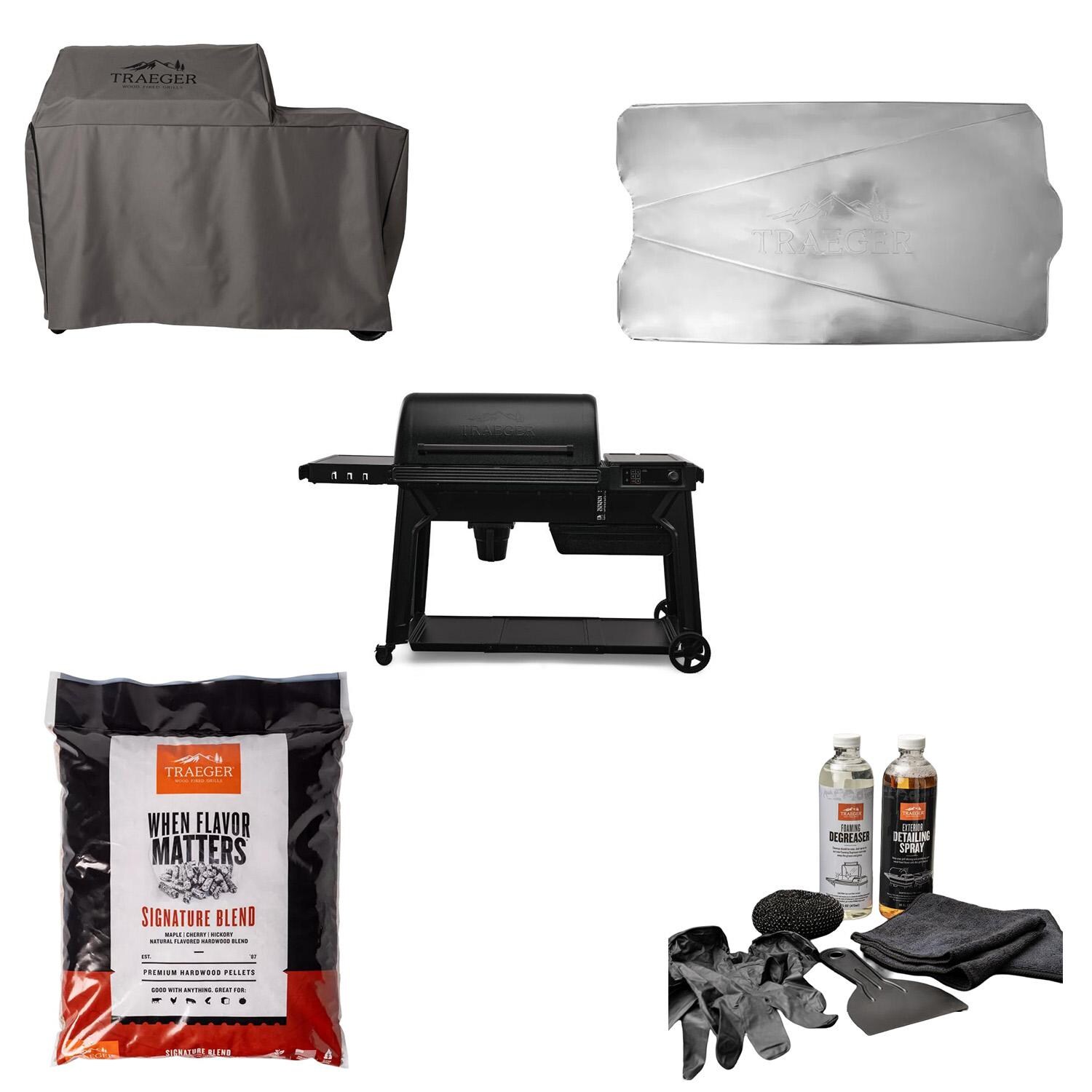 Traeger Woodridge Pro Pellet Grill 5 Pc Bundle - Bundle - White Background thumbnail