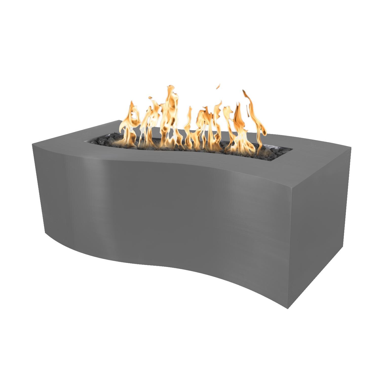 Billow Wavy Gray Powder Coated Steel Fire Pit thumbnail