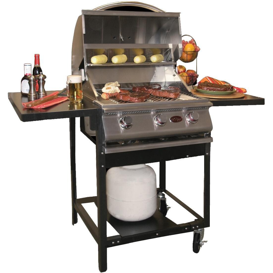 Cal Flame G3 3 Burner Propane Gas Grill On Cart thumbnail