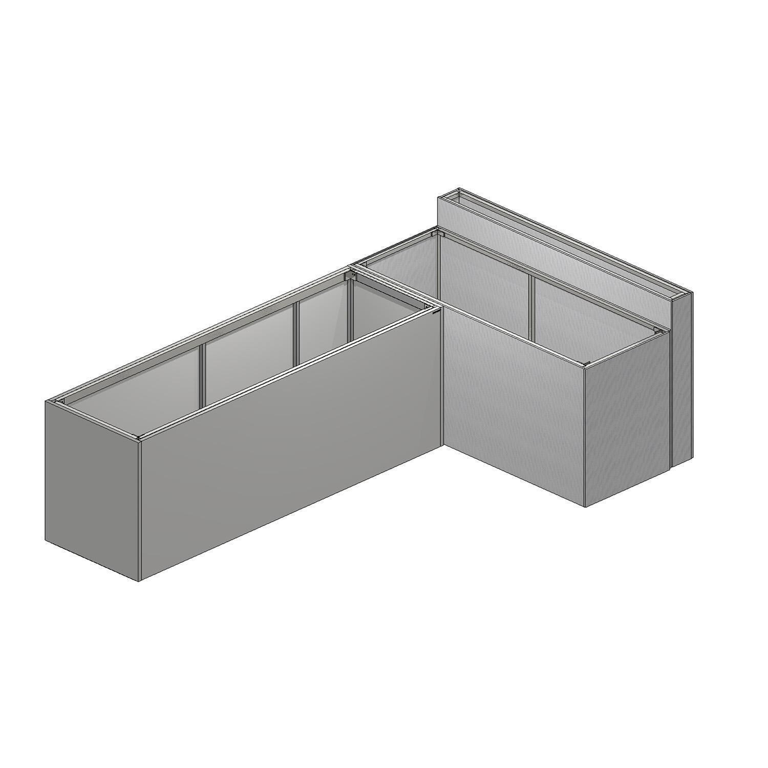Pro-Fit PRODIY6B8L DIY PRO 6' x 8' Unfinished Island w/6' Bar - White Background thumbnail