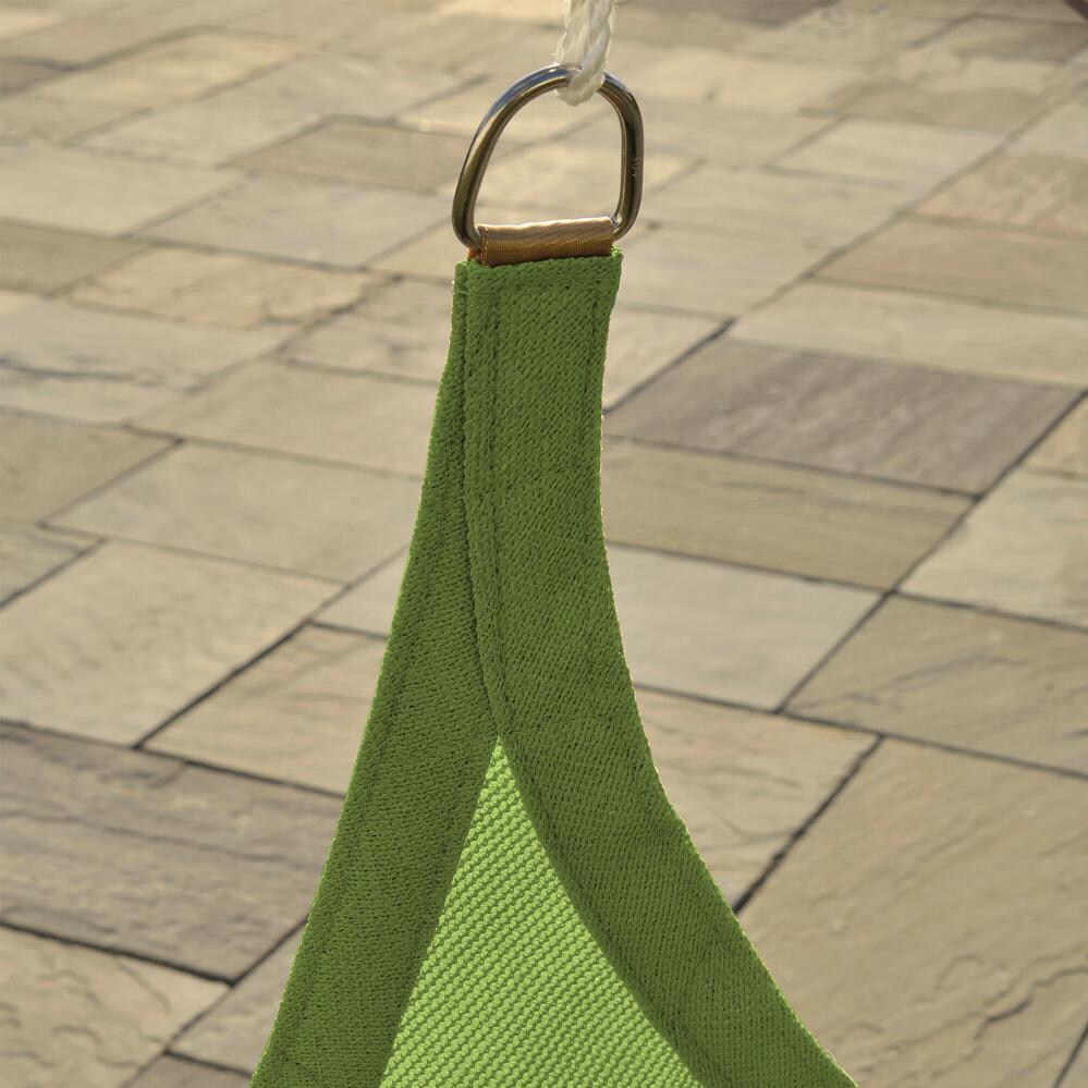 ShadeLogic Sun Shade Sail Heavy Weight 12 Foot Square - Lime Green D-Ring Connector thumbnail