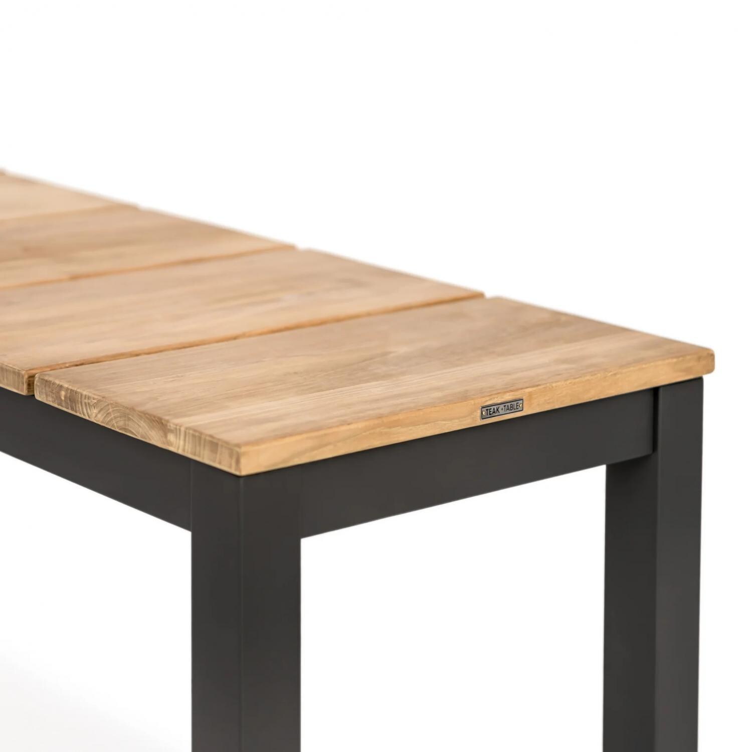 Teak + Table Barbados 51 Inch Backless Bench in Asteroid - Detail thumbnail