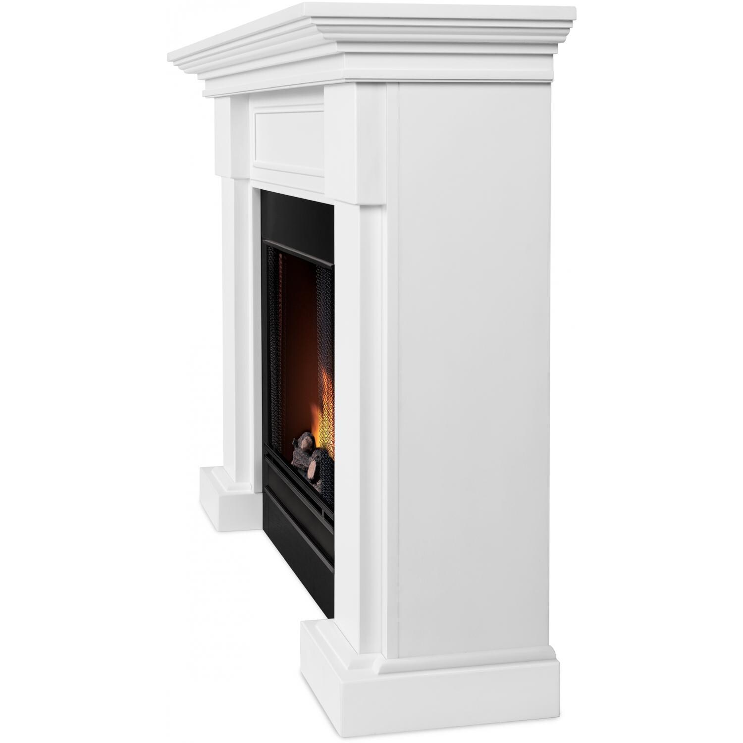 Real Flame Hillcrest Gel Fireplace - Side - White thumbnail
