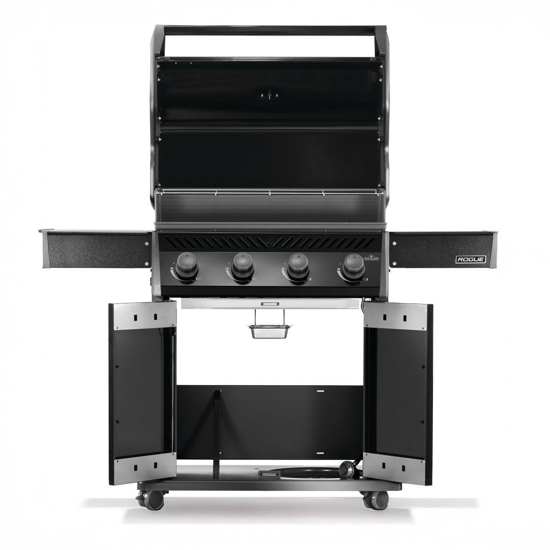 Napoleon R525PK-2 Rogue 525 4-Burner Propane Grill - Black - Open - White Background thumbnail