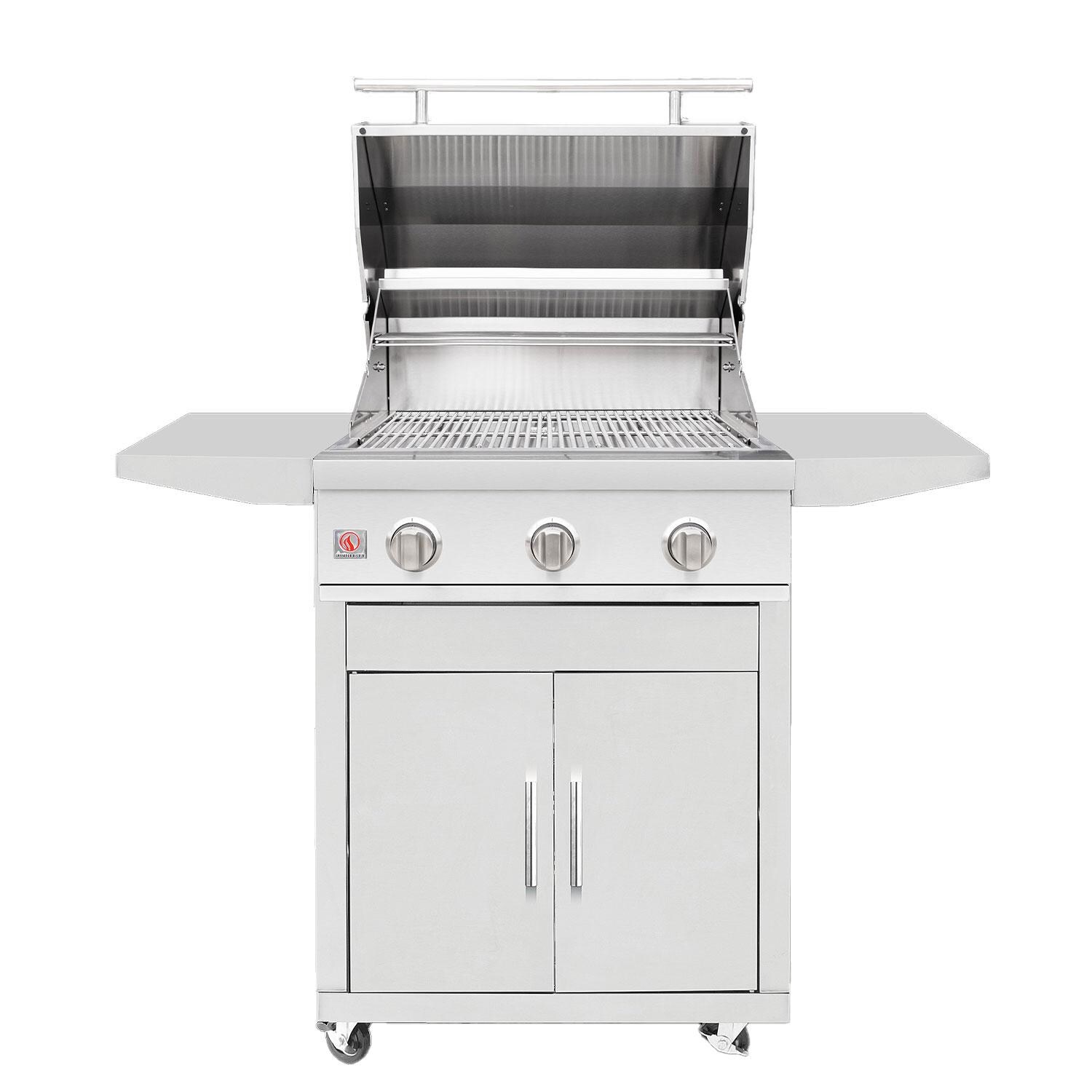 Summerset CART-SZR25 Sizzler 25-in Grill Cart - Grill Open - White Background thumbnail