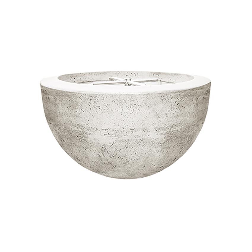 Moderno 1 39-in Round Glass Fiber Reinforced Concrete Natural Gas Fire Bowl in Natural by Prism Hardscapes - White Background thumbnail