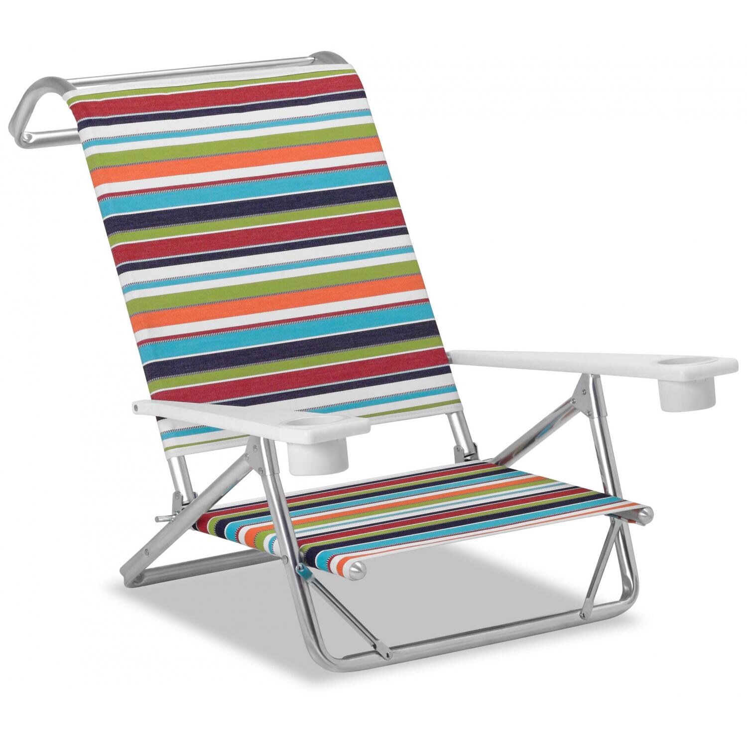 Original Mini-Sun Folding Aluminum Beach Chair With Cupholders By Telescope Casual - Isla