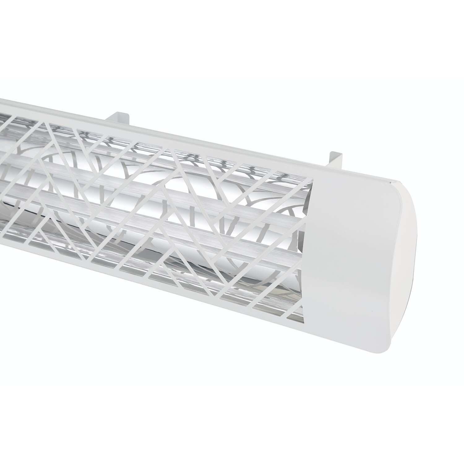 Eurofase EF50240S2 Clover Series 39-Inch 5000 Watt Dual Element 240V Electric Infrared Patio Heater - Stainless Steel - Decor Plate - Detail thumbnail