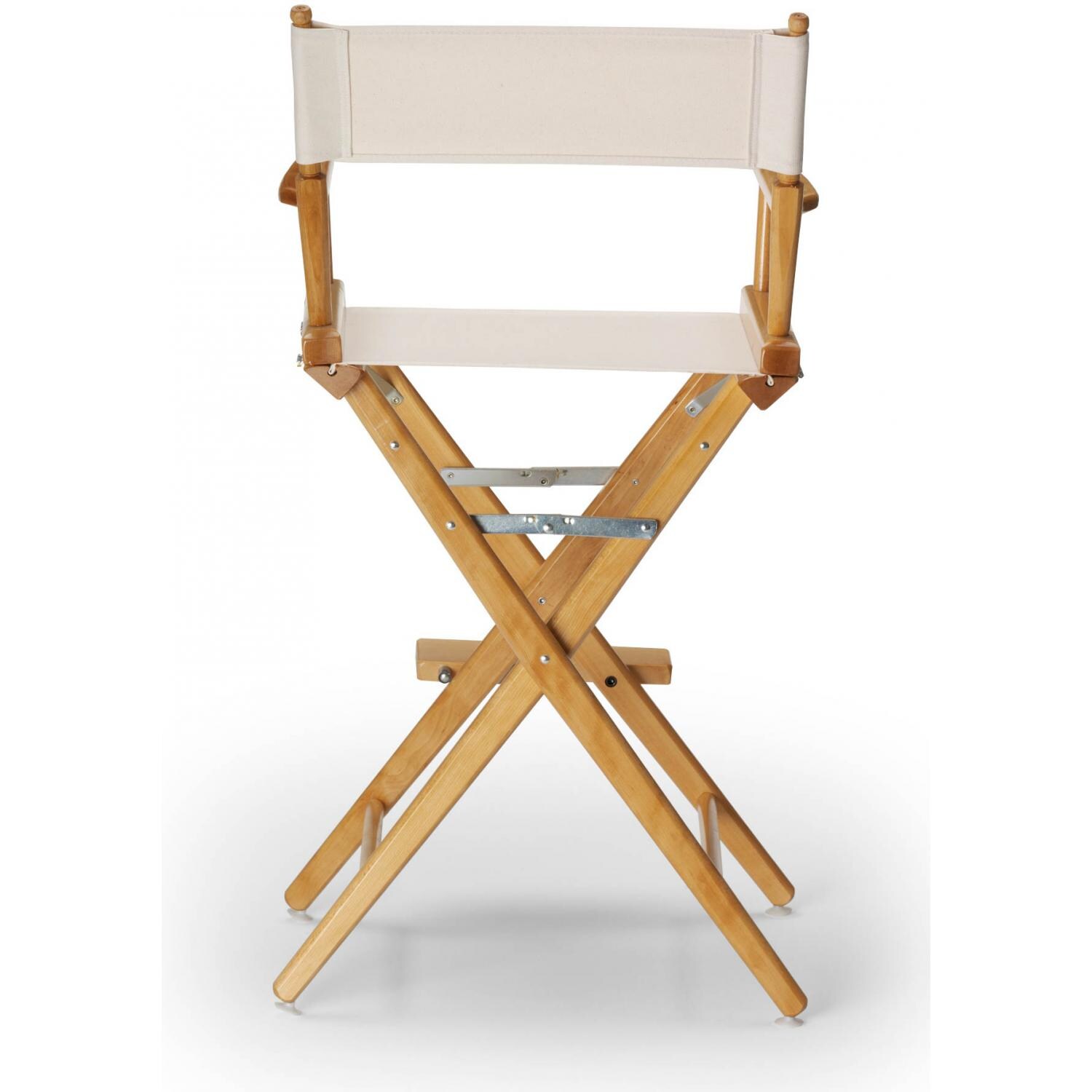 World Famous Bar Height Director Chair By Telescope Casual - Back View (Shown in White With Varnish Finish) thumbnail