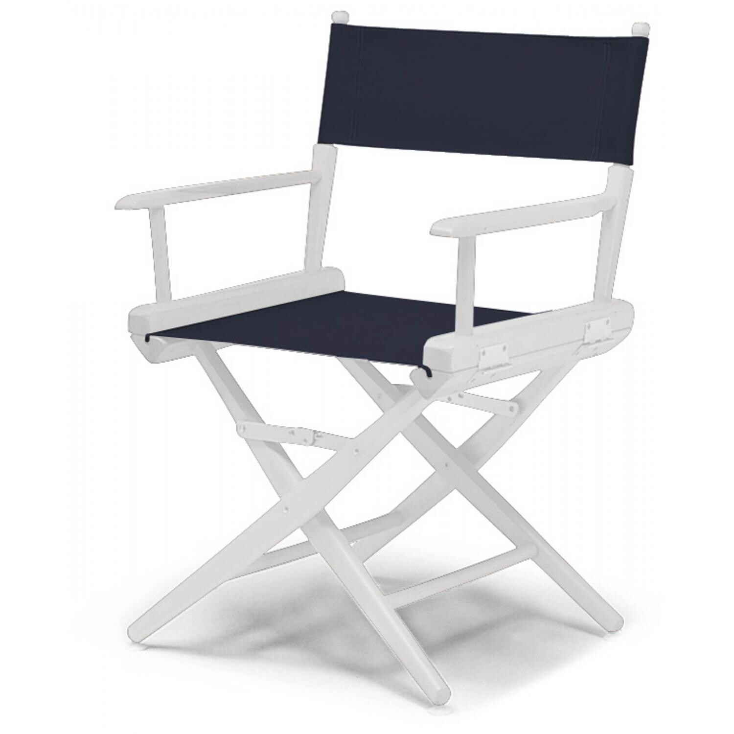World Famous Dining Height Director Chair By Telescope Casual World Famous Dining Height Director Chair By Telescope Casual White Navy