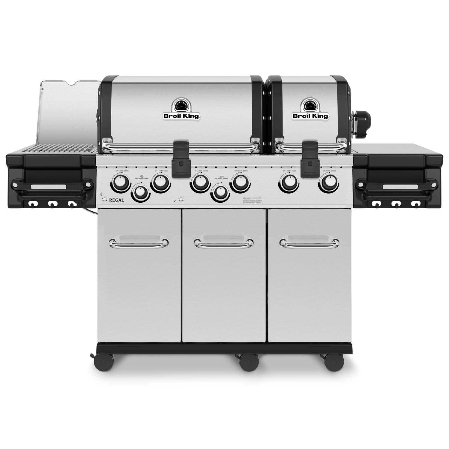 Broil King Regal S 690 PRO IR 6-Burner Propane Gas Grill With Rotisserie & Infrared Side Burner - Stainless Steel - 957944