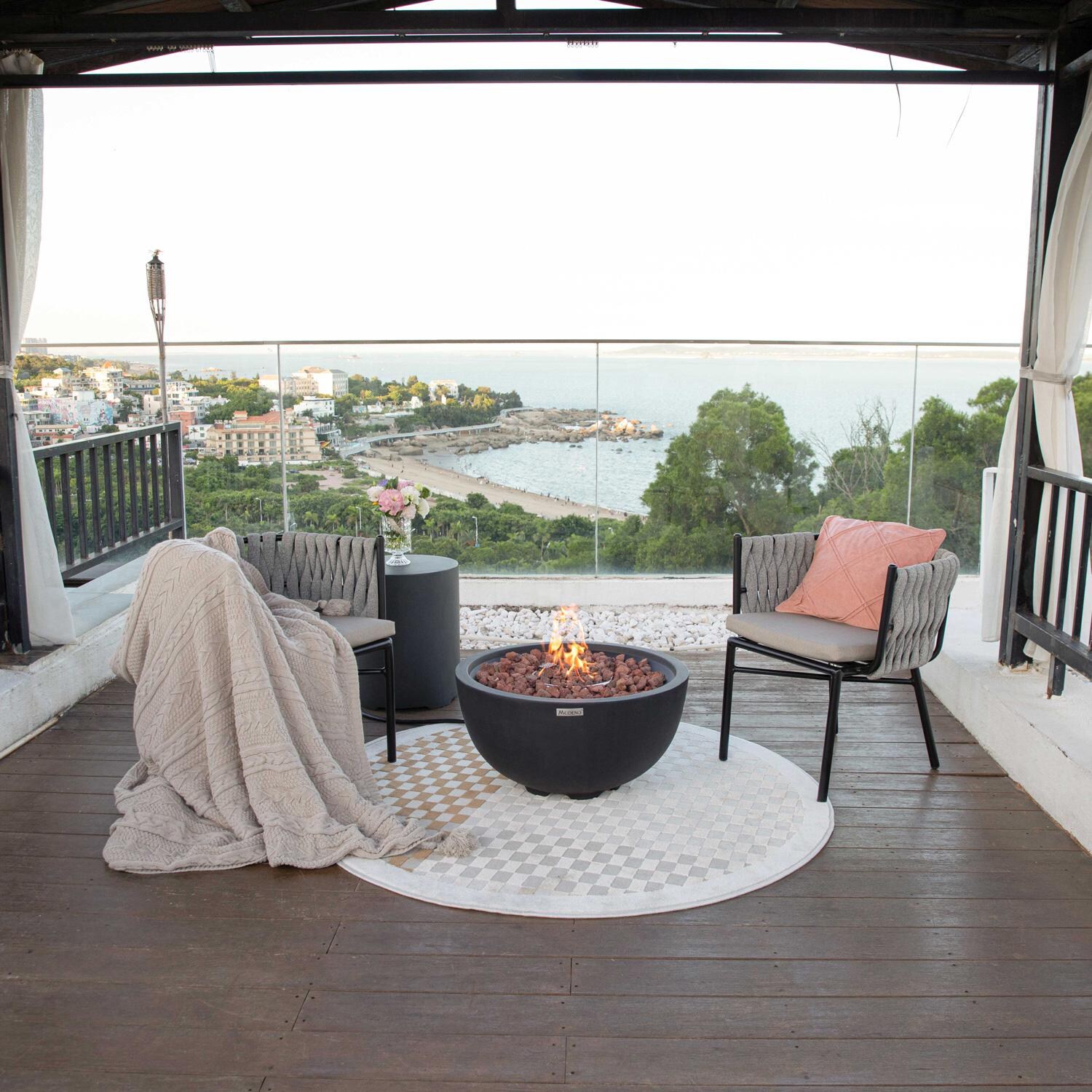 Elementi OFG119-NG Modeno Jefferson 26-Inch Natural Gas Fire Bowl - Landscape View thumbnail