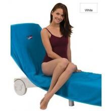 Terry Town Velour Chaise Lounge Chair Cover - White image