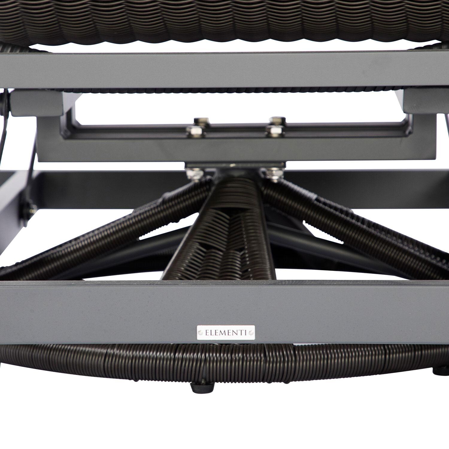 Elementi OS-2506W Laguna Outdoor Aluminum Swivel Club Chair w/ Sunbrella Cushions - Swivel System - White Background thumbnail