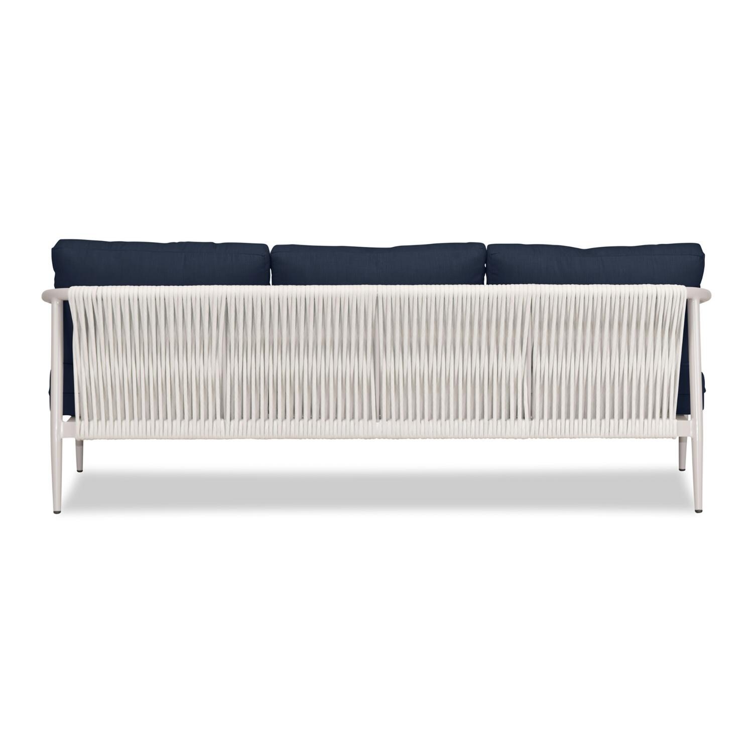 Lakeview Midnight Cove 3 Person Aluminum Sofa in Urban Stone/Carrera/Spectrum Indigo - Back - White Background thumbnail