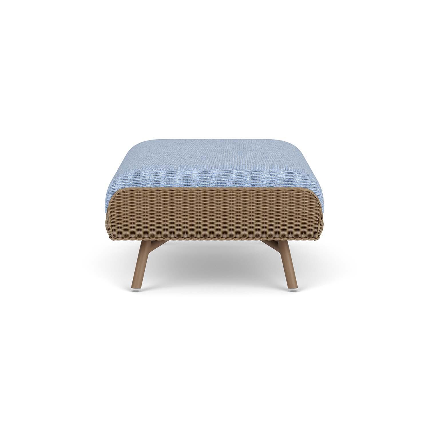Lloyd Flanders Essence Ottoman W/Demo Skyway Fabric - Fawn Finish - Side thumbnail