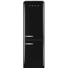 Smeg 50s Retro Style 11.7 Cu. Ft. Bottom Freezer Refrigerator - Black - Right Hinge - FAB32UBLRN image