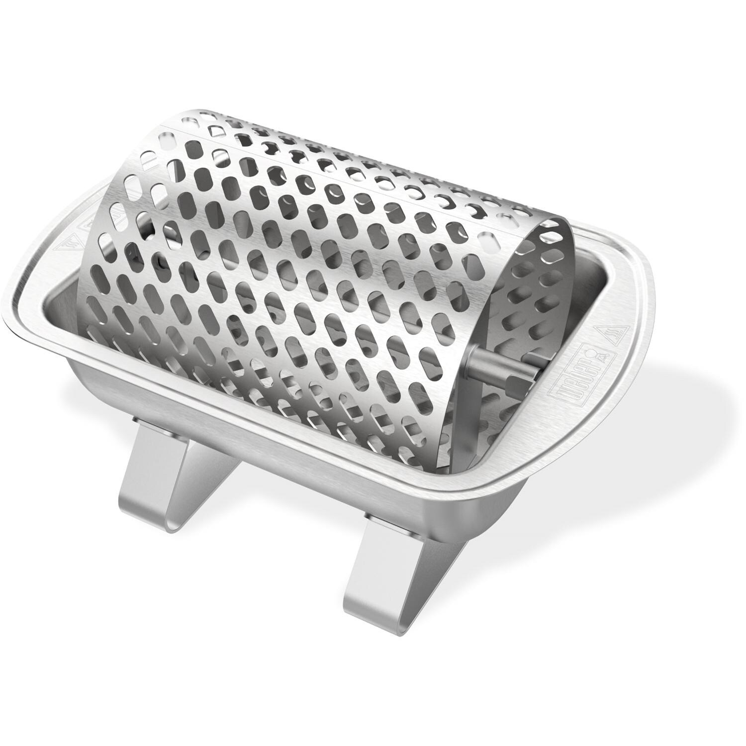 Weber Grills 3401333 Stainless Steel Griddle Butter Roller - Angled Left - White Background thumbnail