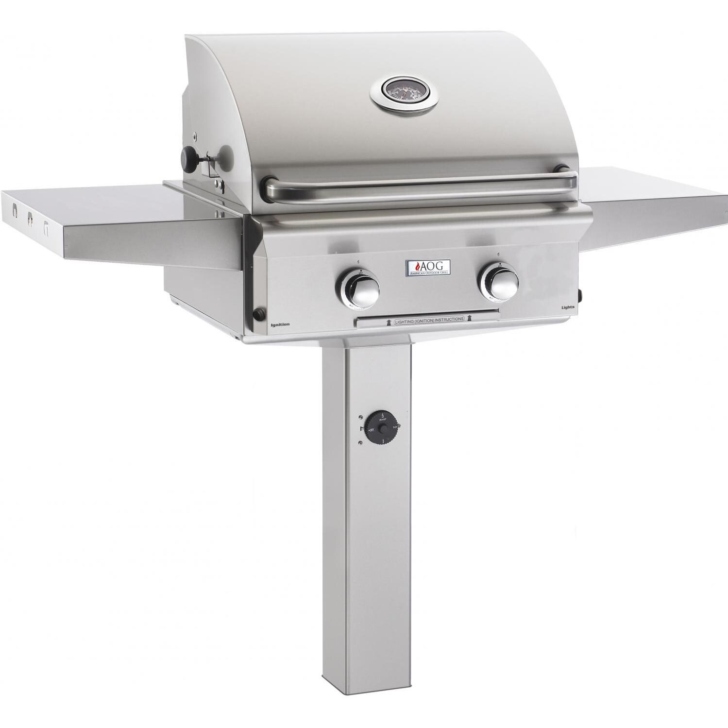 American Outdoor Grill L-Series 24-Inch 2-Burner Freestanding Natural Gas Grill On In-Ground Post - 24NGL-00SP thumbnail