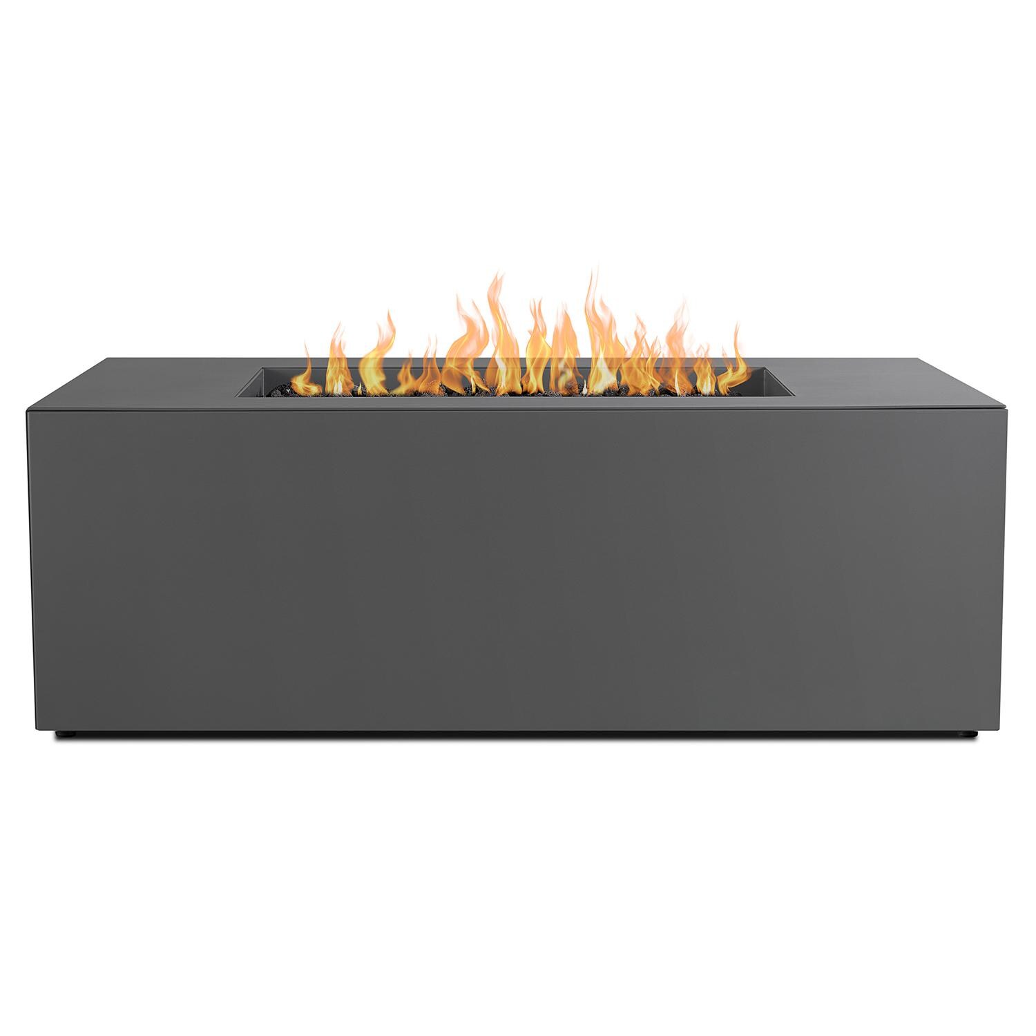 Lakeview Outdoor Designs SC2050NG-SLTE Lakeview Outdoor Designs Covewood 58-inch Rectangle Natural Gas Fire Table - Slate - Side View thumbnail