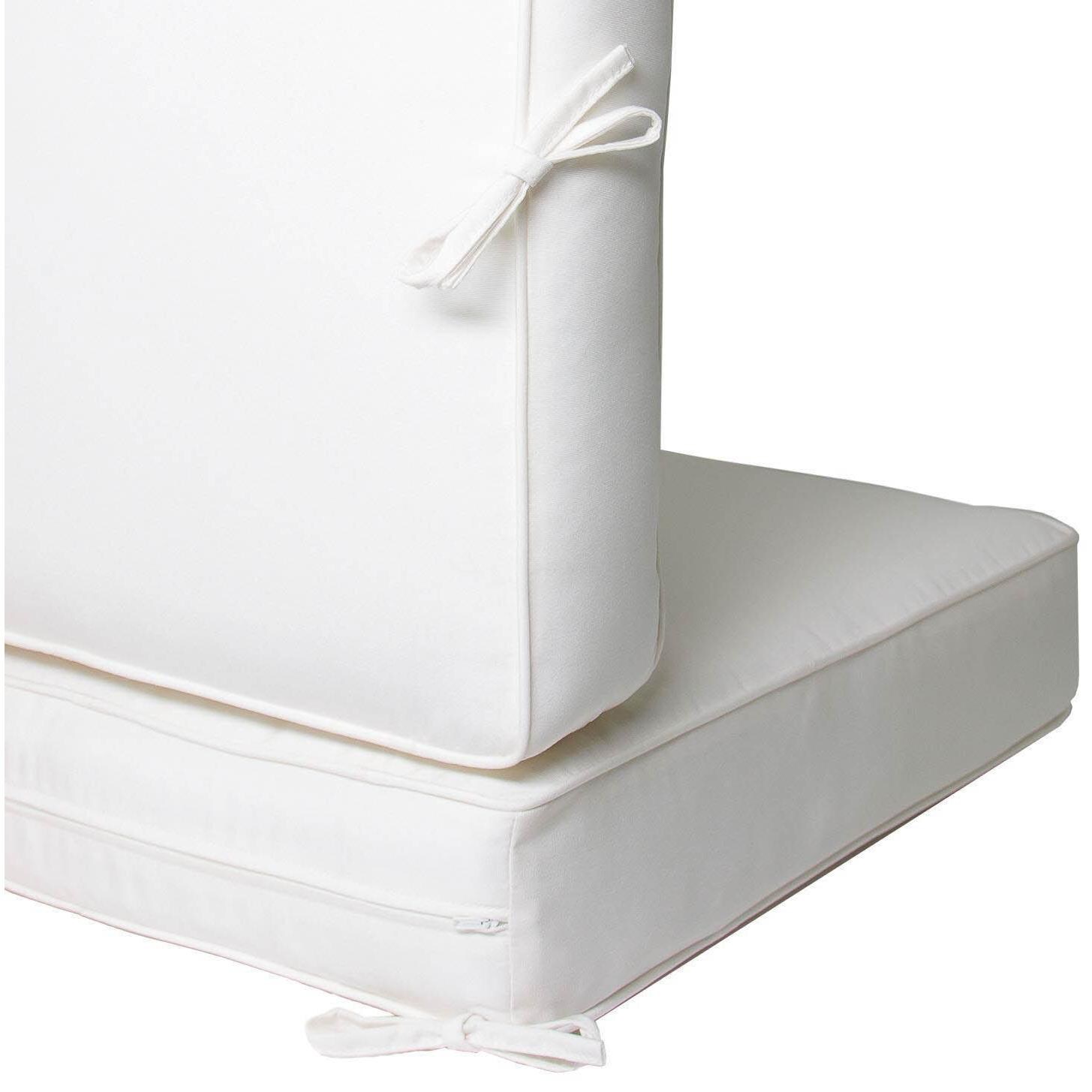 Large Replacement Club Chair Cushion Set With Piping - Zipper and Tie Detail thumbnail