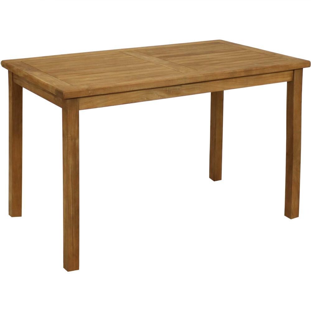 Ultimate Patio Teak Rectangle Outdoor Dining Table - Full View thumbnail