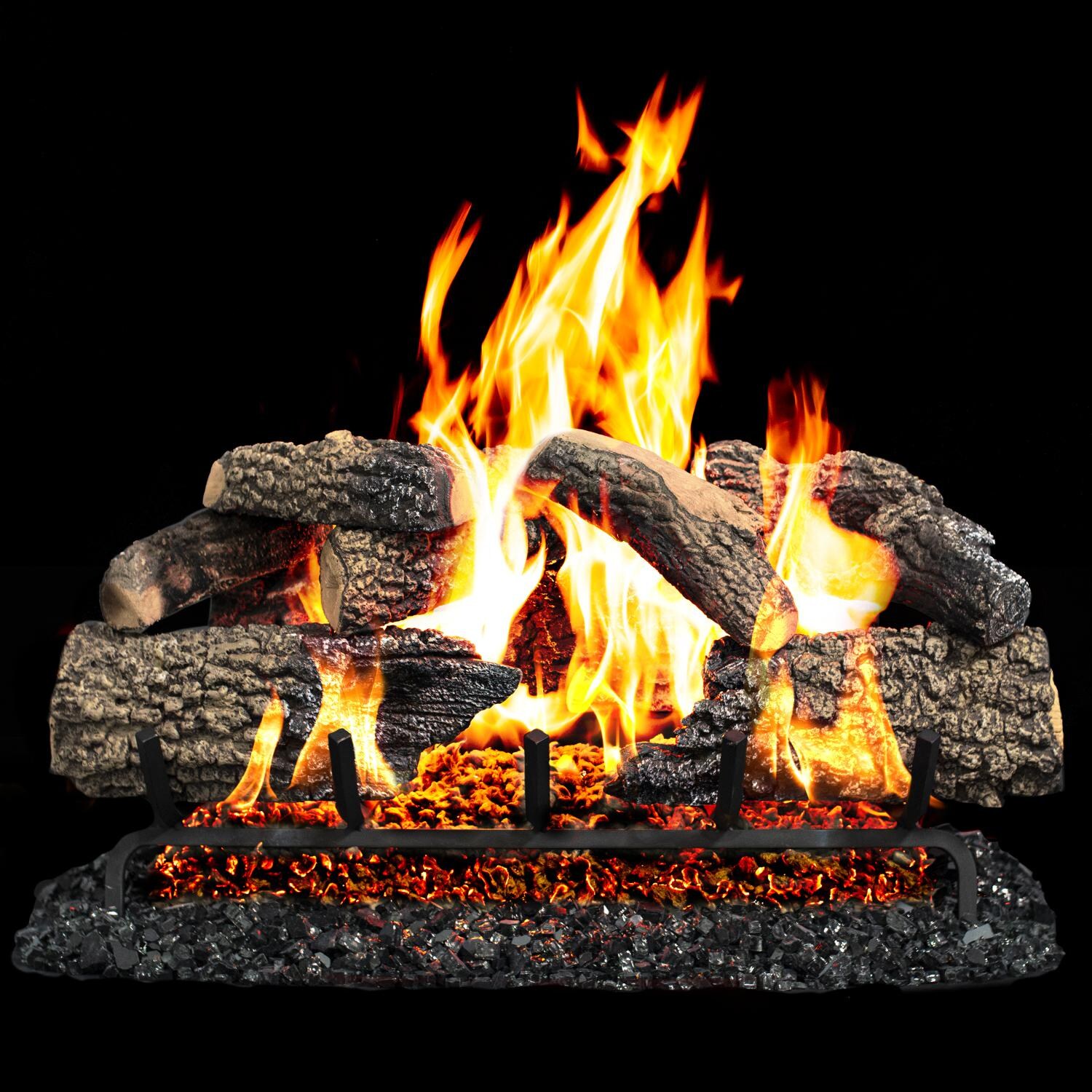 Firenado 30-Inch Charred Oak Gas Log Set With Vented Natural Gas Firenado Burner thumbnail