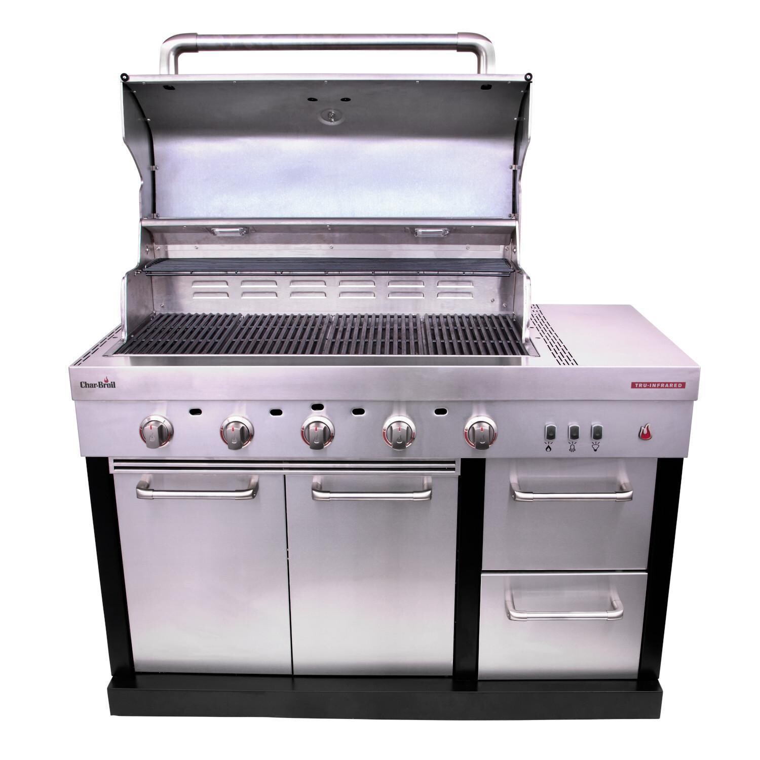 Charbroil 463246118 Medallion Series Modular Outdoor Kitchen Amplifire 5-Burner Gas Grill - Open Hood thumbnail
