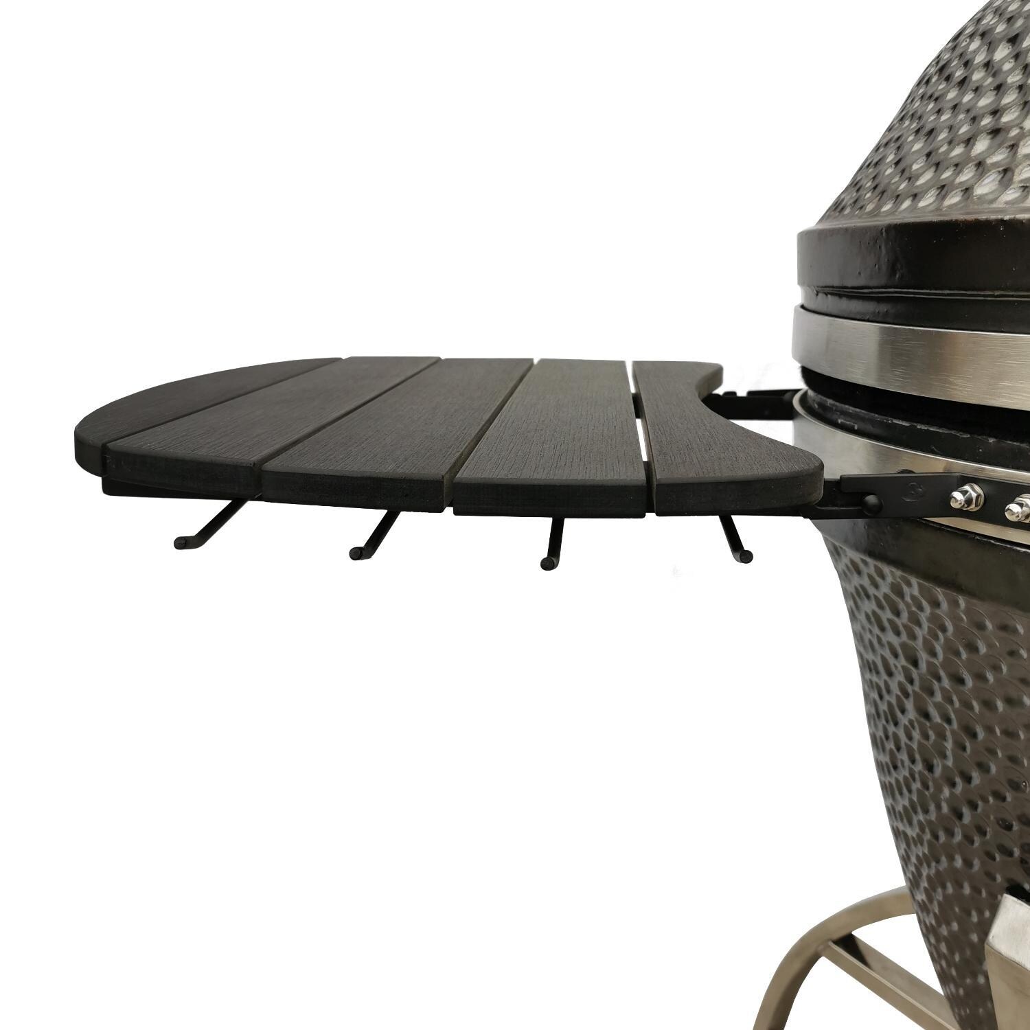 Vision XD-702MG Elite Series Kamado Grill - Thermoplastic Drop-Down Side Shelf With Accessory Hooks thumbnail
